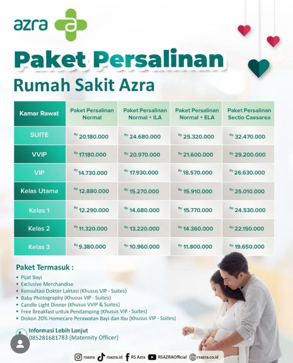 Melahirkan Murah & Nyaman di RS Azra Bogor